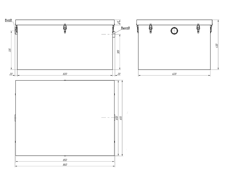Габаритный чертеж AS-IN 1.5-125 Габаритный чертеж AS-IN 1.5-125